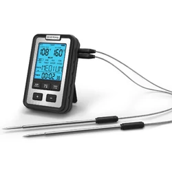 Broil King Digitális hús hőmérő, kábeles, 2 db érzékelővel, háttér világítással