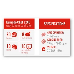 Kamado Chef 22 Black - 2022