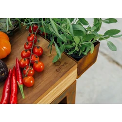 OFYR Mise en Place Table Corten 65 PRO (előkészítő pult) - Teakfa munkafelület