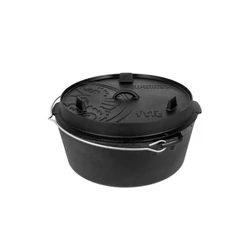 Petromax Dutch Oven, lapos aljú öntöttvas lábas (11,5 liter, Ø 36 cm)