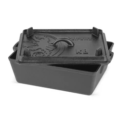 Petromax öntöttvas kenyérsütő forma fedéllel (8 liter, 34 × 24 cm)