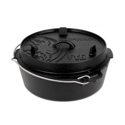 Petromax Dutch Oven, lapos aljú öntöttvas lábas (5,5 liter, Ø 30 cm)