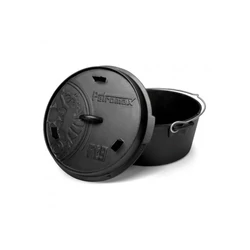 Petromax Dutch Oven, lapos aljú öntöttvas lábas (8 liter, Ø 32 cm)