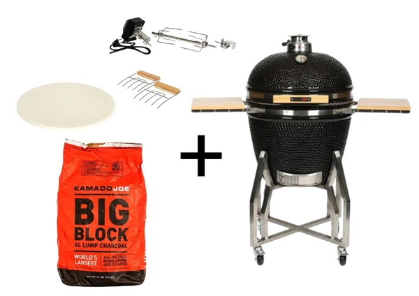 Kamado Chef 22 grill Black Dimple 2022 - Csomagajánlat