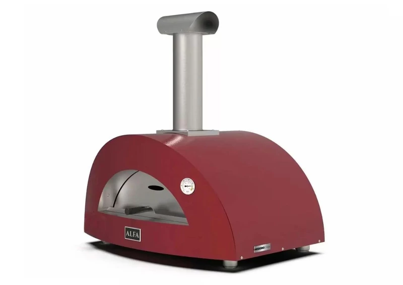 Alfa Forni Moderno 3 Pizze - Fatüzelésű - Piros