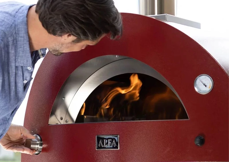 Alfa Forni Moderno 3 Pizze - Gázüzemű - Piros