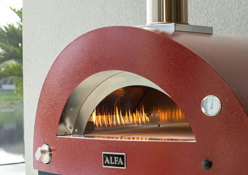 Alfa Forni Moderno 3 Pizze - Gázüzemű - Piros