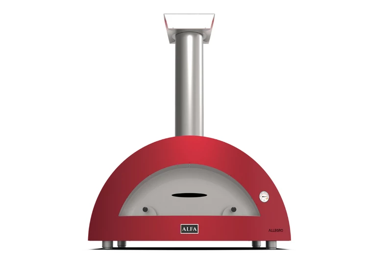 Alfa Forni Moderno 5 Pizze - Fatüzelésű - Piros