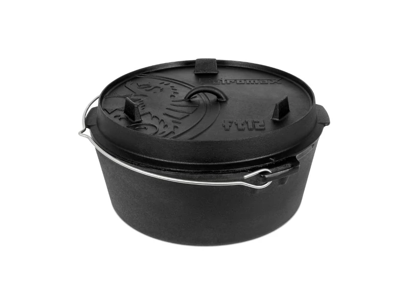 Petromax Dutch Oven, lapos aljú öntöttvas lábas (11,5 liter, Ø 36 cm)