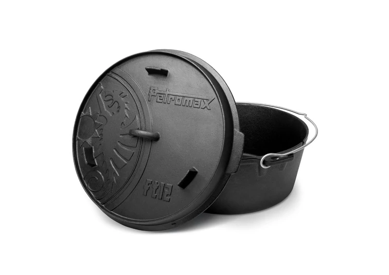 Petromax Dutch Oven, lapos aljú öntöttvas lábas (11,5 liter, Ø 36 cm)