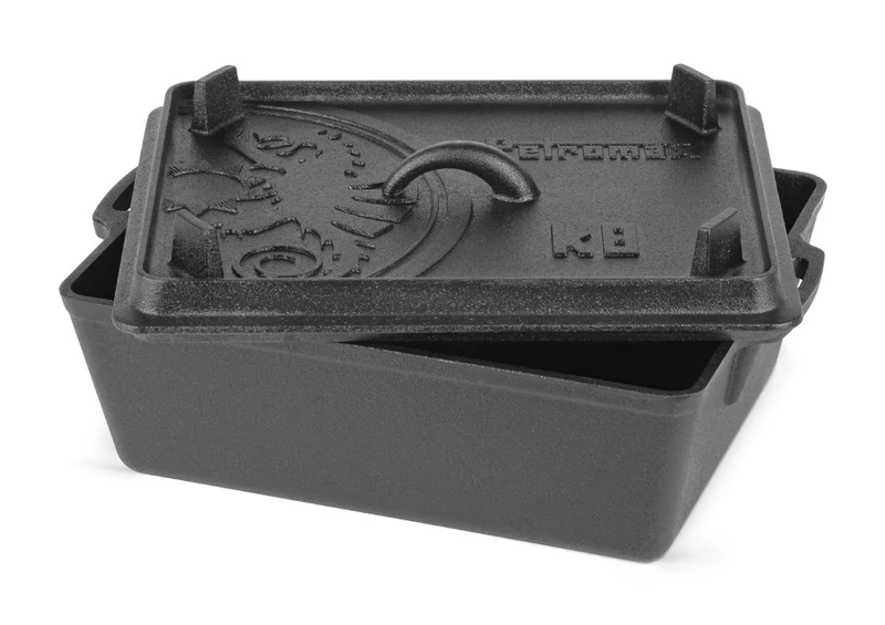 Petromax öntöttvas kenyérsütő forma fedéllel (8 liter, 34 × 24 cm)