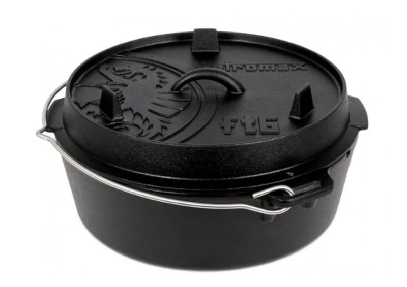 Petromax Dutch Oven, lapos aljú öntöttvas lábas (5,5 liter, Ø 30 cm)