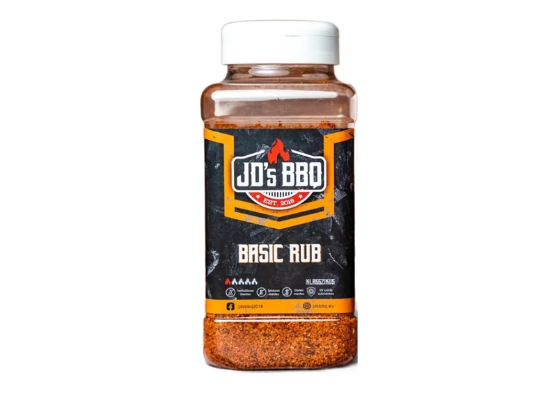 JD's BBQ Basic Rub fűszer szóródobozban