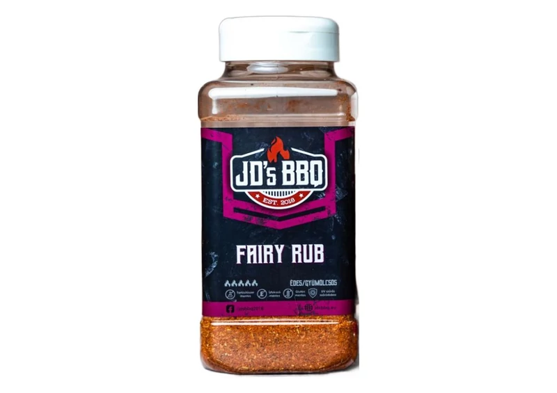 JD's BBQ Fairy Rub fűszer szóródobozban